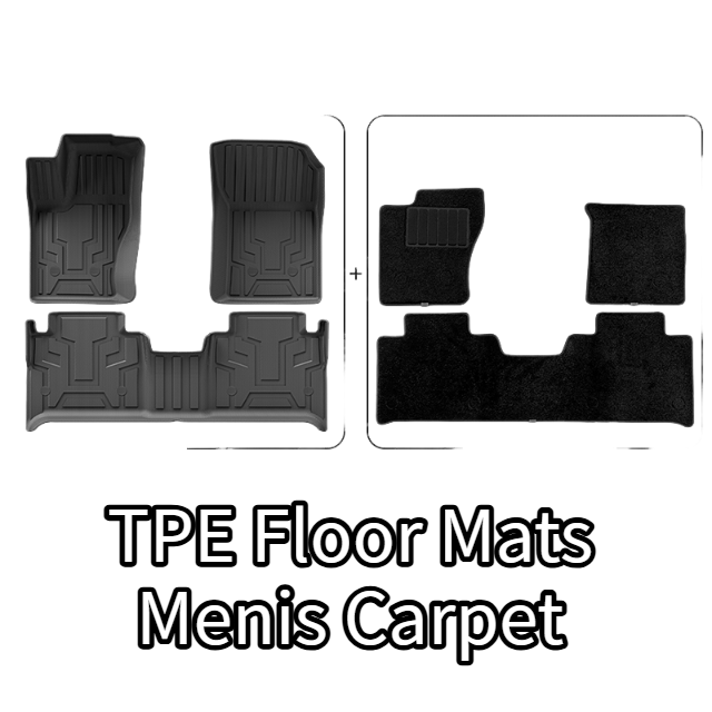 GWM Tank 500 Hybrid TPE Floor Mats (Double Layer) Trunk Mat TPE Rear Back Seat Protect Mat Four-piece Set