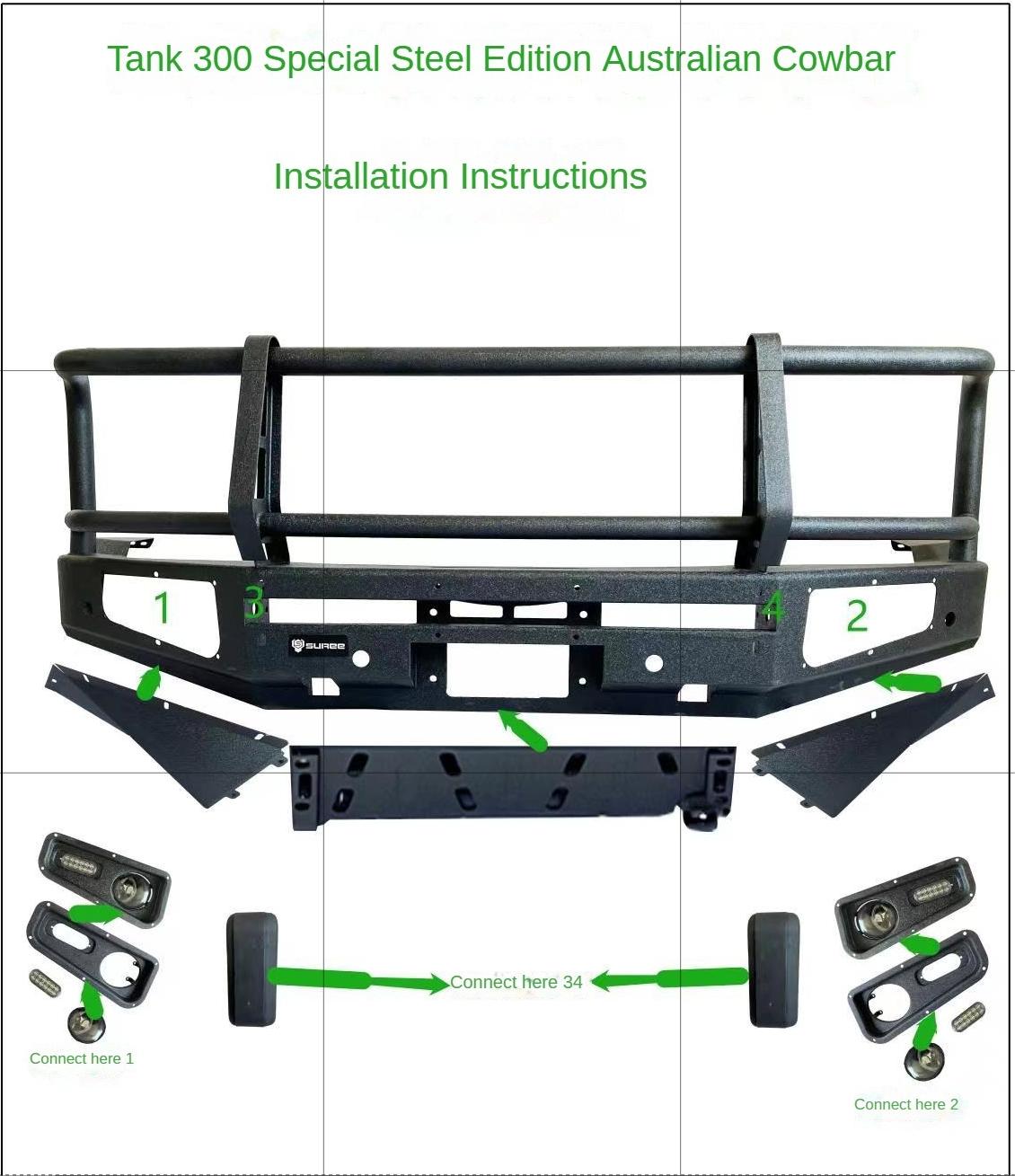 GWM Tank 300 SUREE Special Steel Australian Style Bullbar