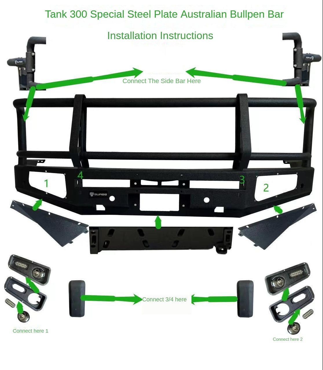 GWM Tank 300 SUREE Special Steel Australian Style Bullbar