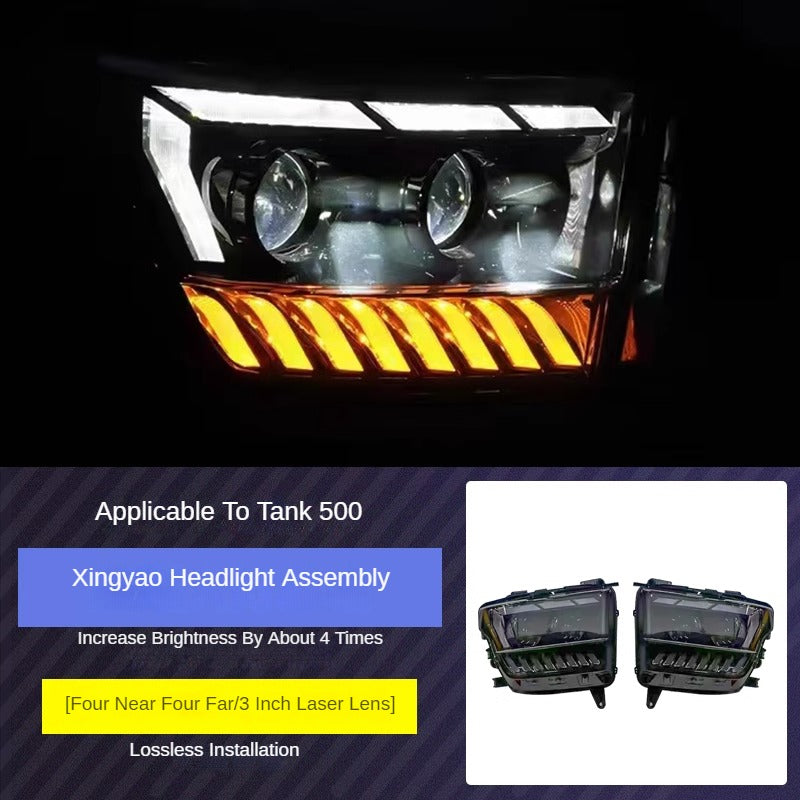 GWM Tank 500 HYBRID Laser Assembly Modified Accessories LED Bifocal Lens Front Spotlight