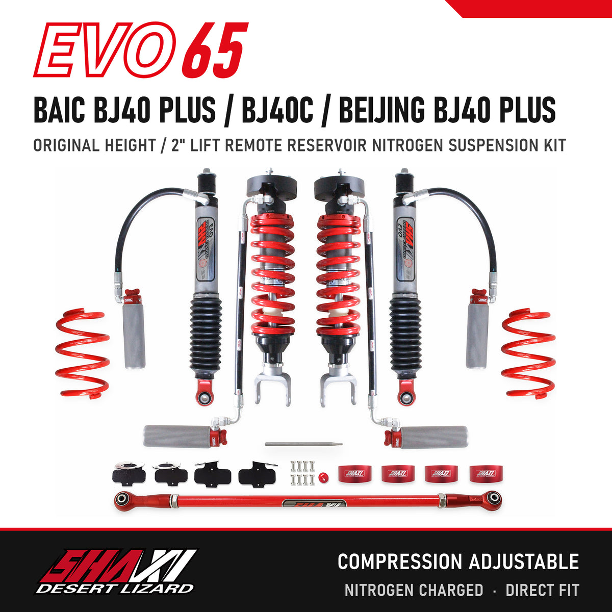 SHAXI EVO65 nitrogen suspension kit for BAIC BJ40 Plus / BJ40C / Beijing BJ40 Plus – main image