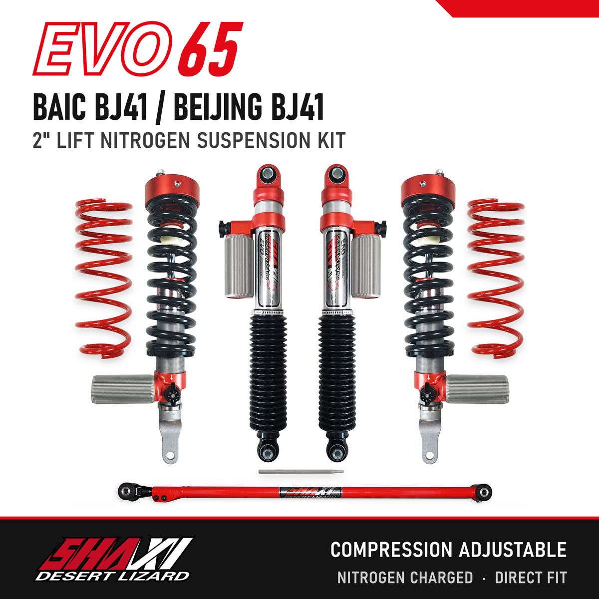 SHAXI EVO65 nitrogen suspension kit for BAIC BJ41 / Beijing BJ41 – main image