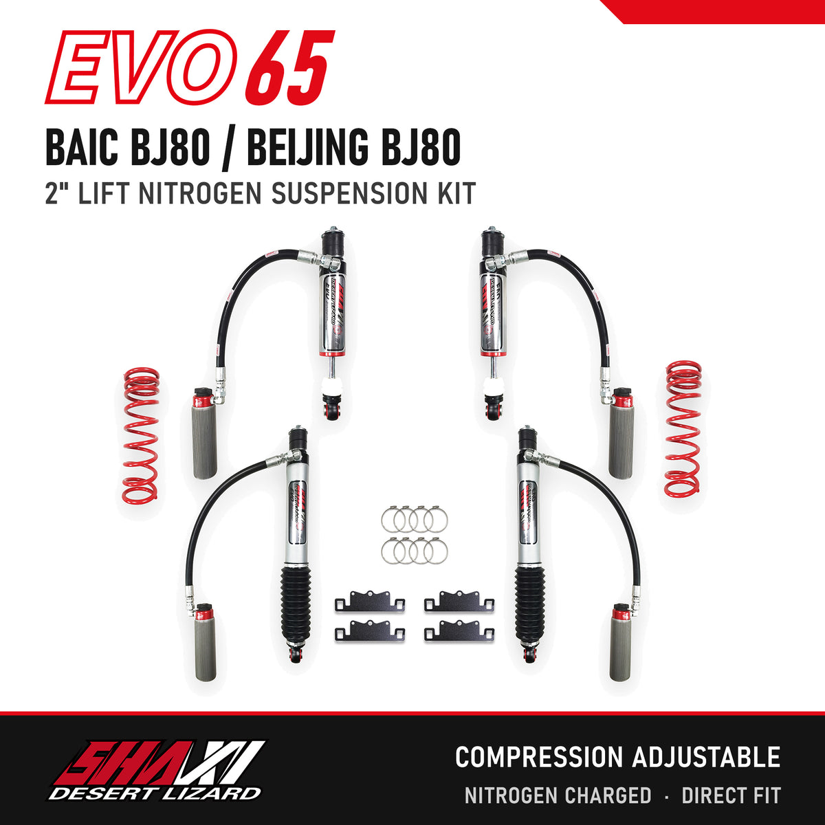 SHAXI EVO65 nitrogen suspension kit for BAIC BJ80 / Beijing BJ80 – main image