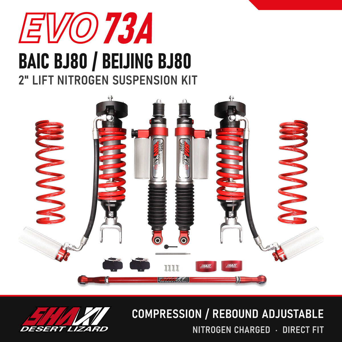 SHAXI EVO73A nitrogen suspension kit for BAIC BJ80 / Beijing BJ80 – main image