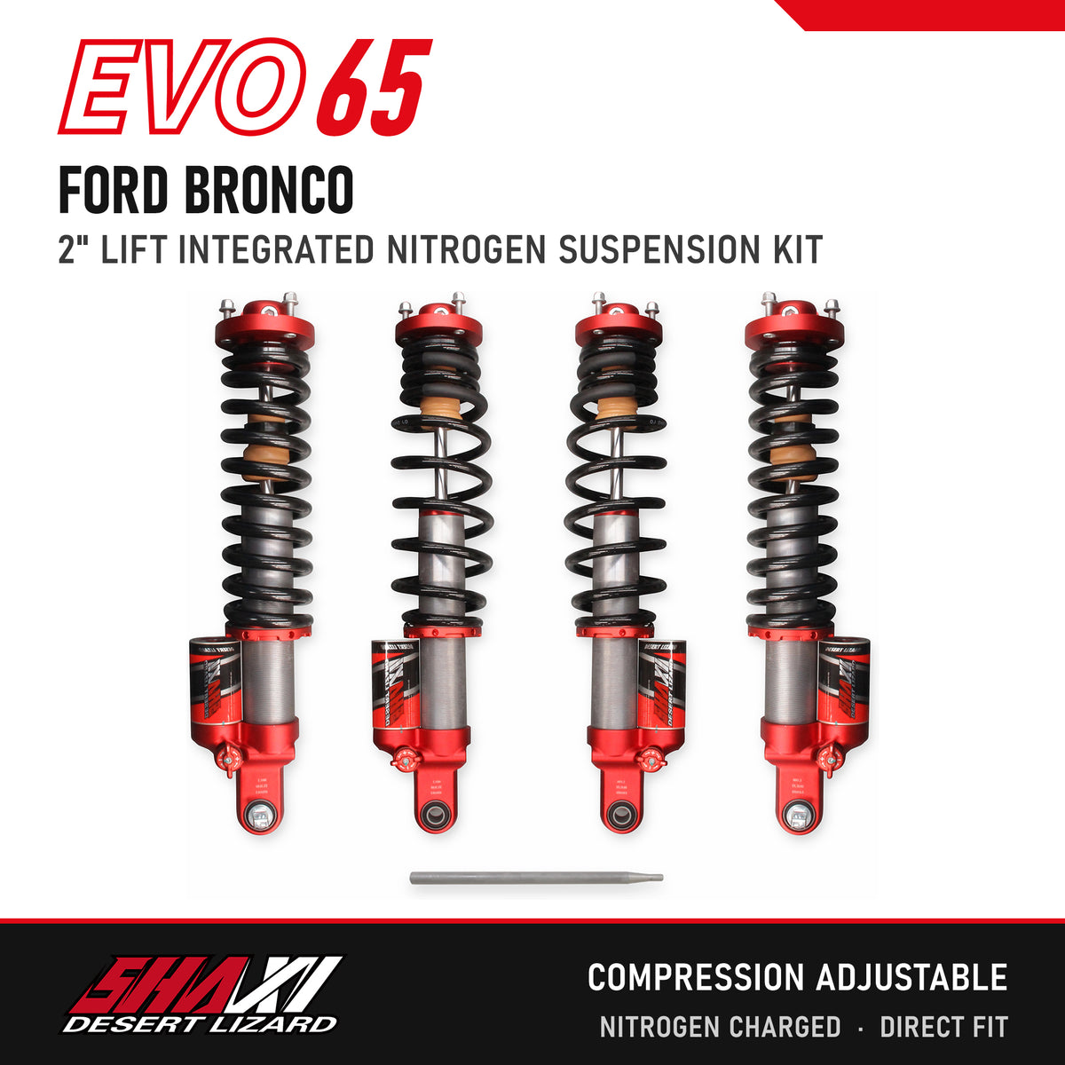 SHAXI EVO65 nitrogen suspension kit for Ford Bronco – main image