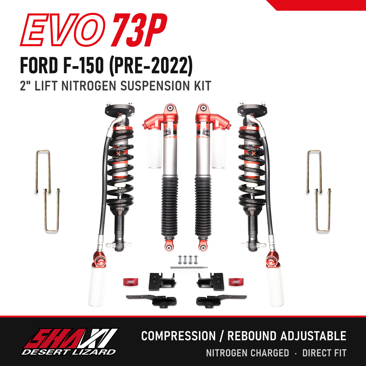 SHAXI EVO73P nitrogen suspension kit for Ford F-150 (Pre-2022) – main image