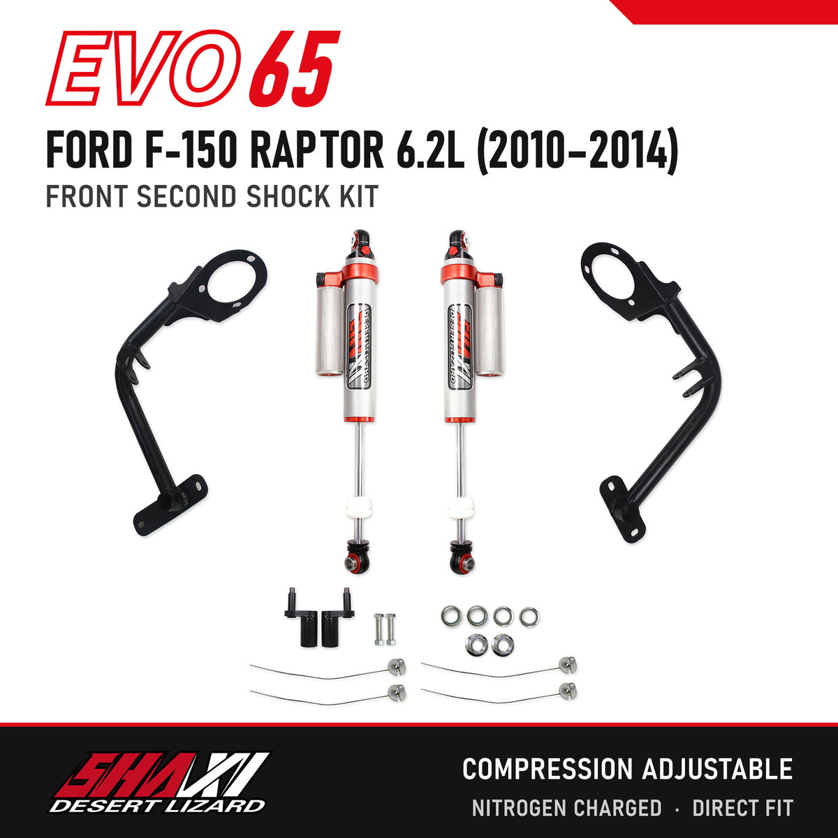SHAXI EVO65 front second shocks for Ford F-150 Raptor 6.2L (2010–2014) – main image