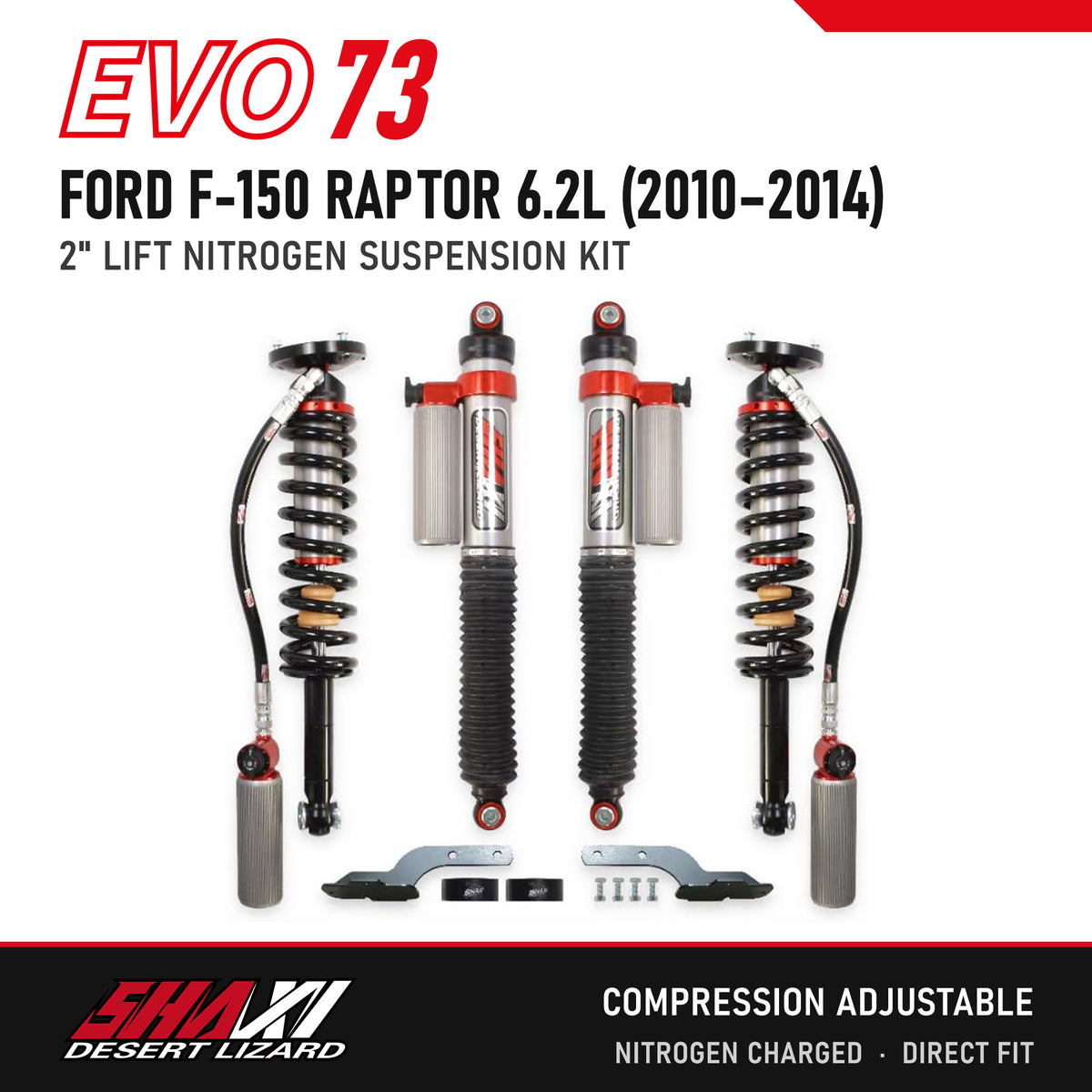 SHAXI EVO73 nitrogen suspension kit for Ford F-150 Raptor 6.2L (2010–2014) – main image