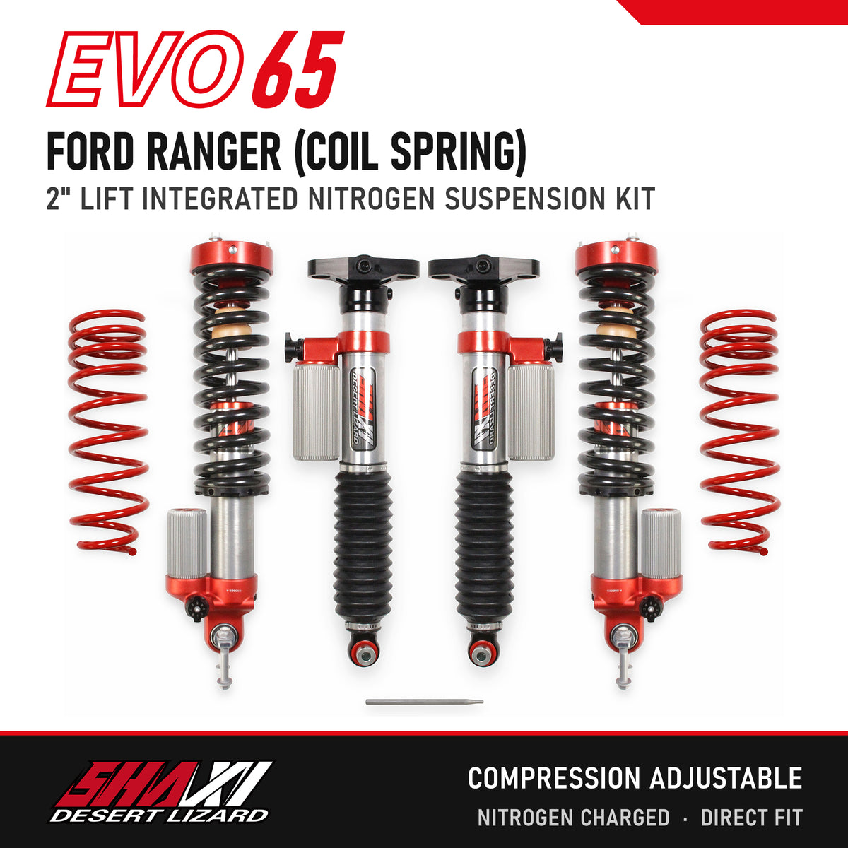 SHAXI EVO65 nitrogen suspension kit for Ford Ranger (Coil Spring) – main image