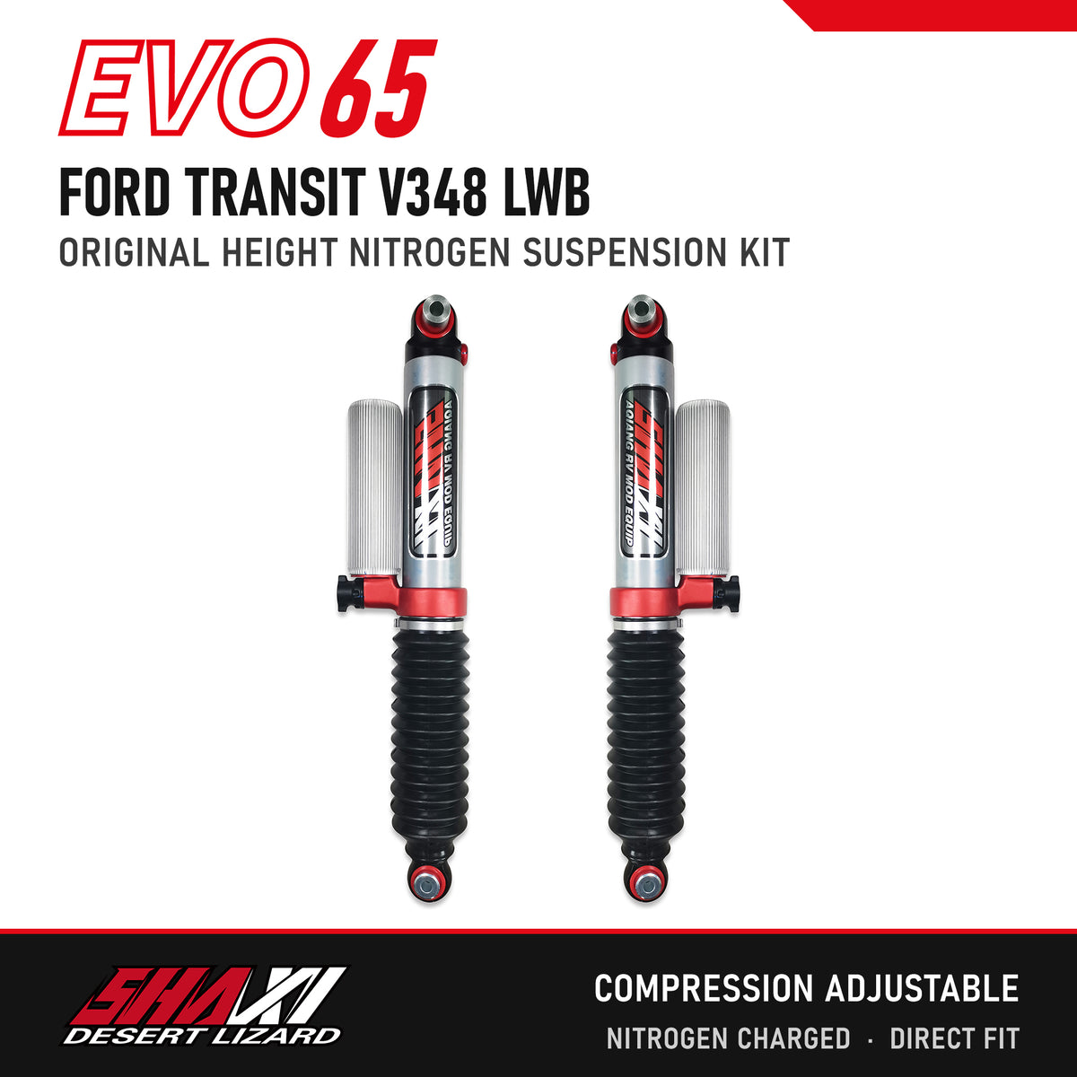 SHAXI EVO65 nitrogen suspension kit for Ford Transit V348 LWB – main image
