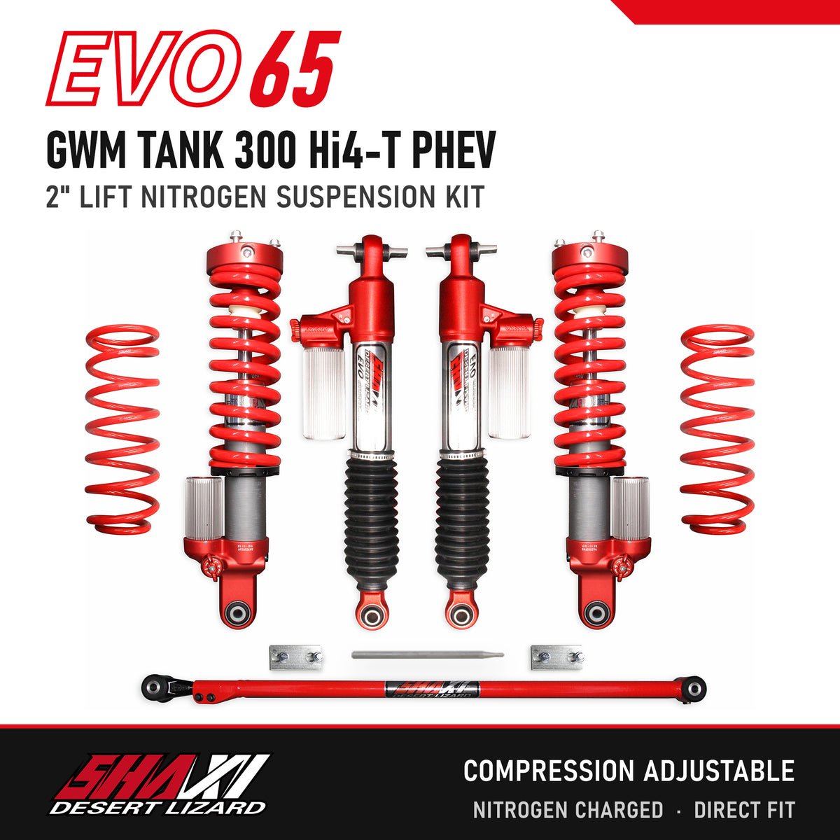 SHAXI EVO65 nitrogen suspension kit for GWM Tank 300 Hi4-T PHEV – main image