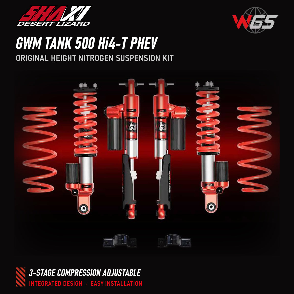 SHAXI W65 nitrogen suspension kit for GWM Tank 500 Hi4-T PHEV – main image