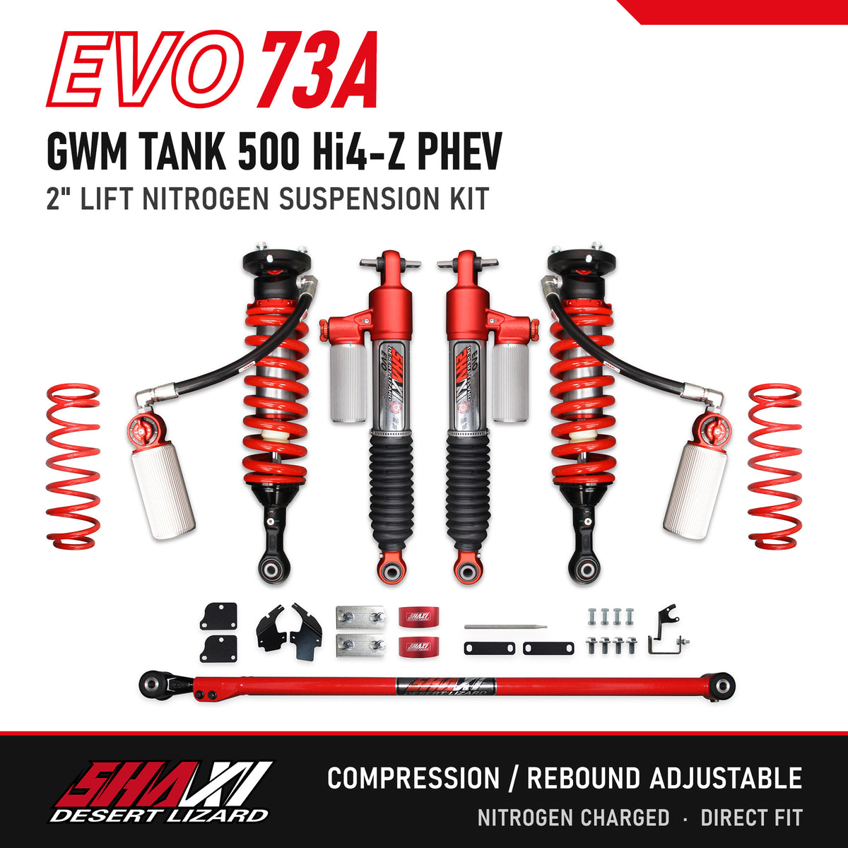 SHAXI EVO73A nitrogen suspension kit for GWM Tank 500 Hi4-Z PHEV – main image