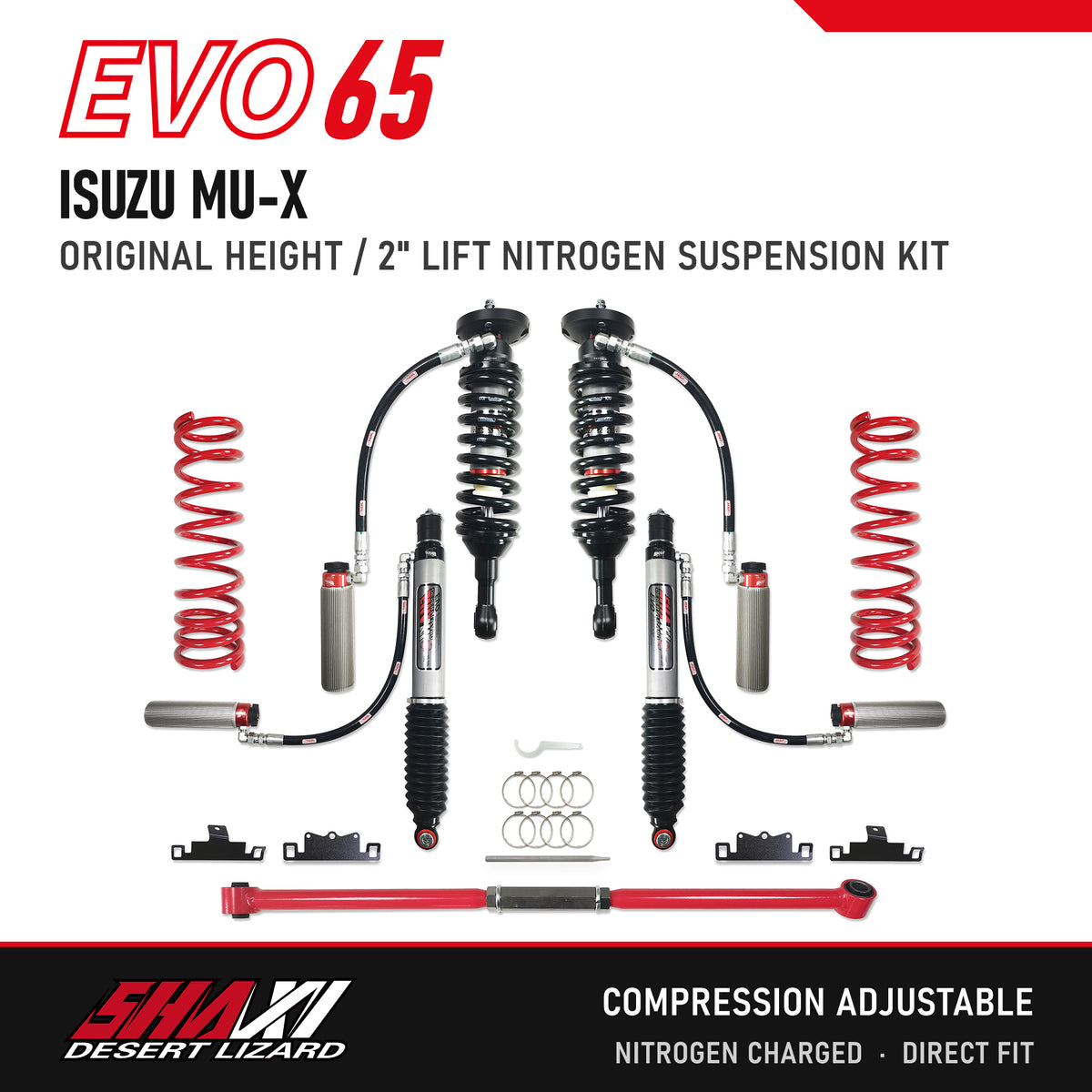 SHAXI EVO65 nitrogen suspension kit for Isuzu MU-X – main image