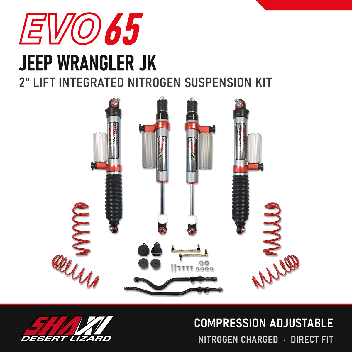 SHAXI EVO65 nitrogen suspension kit for Jeep Wrangler JK – main image