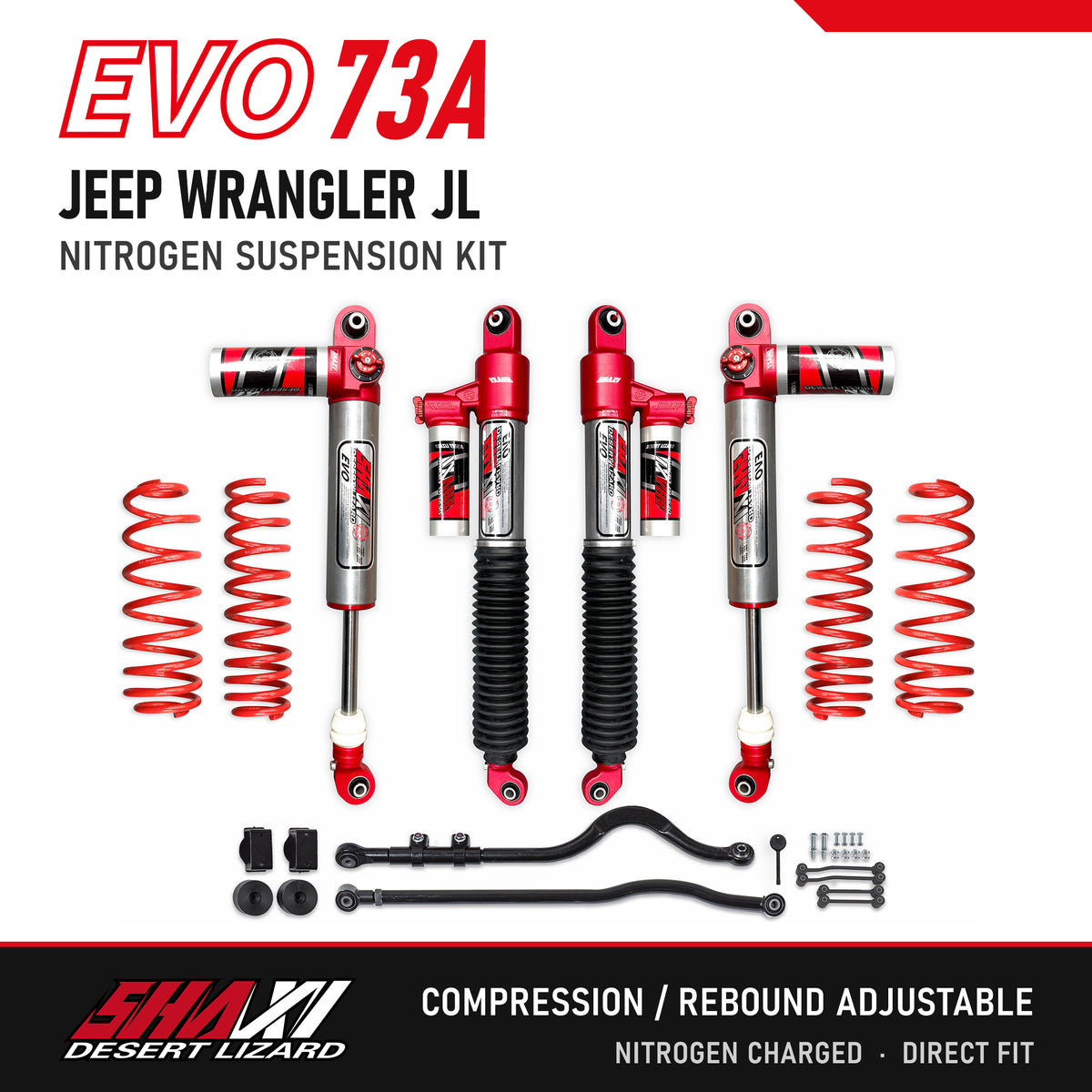SHAXI EVO73A nitrogen suspension kit for Jeep Wrangler JL – main image