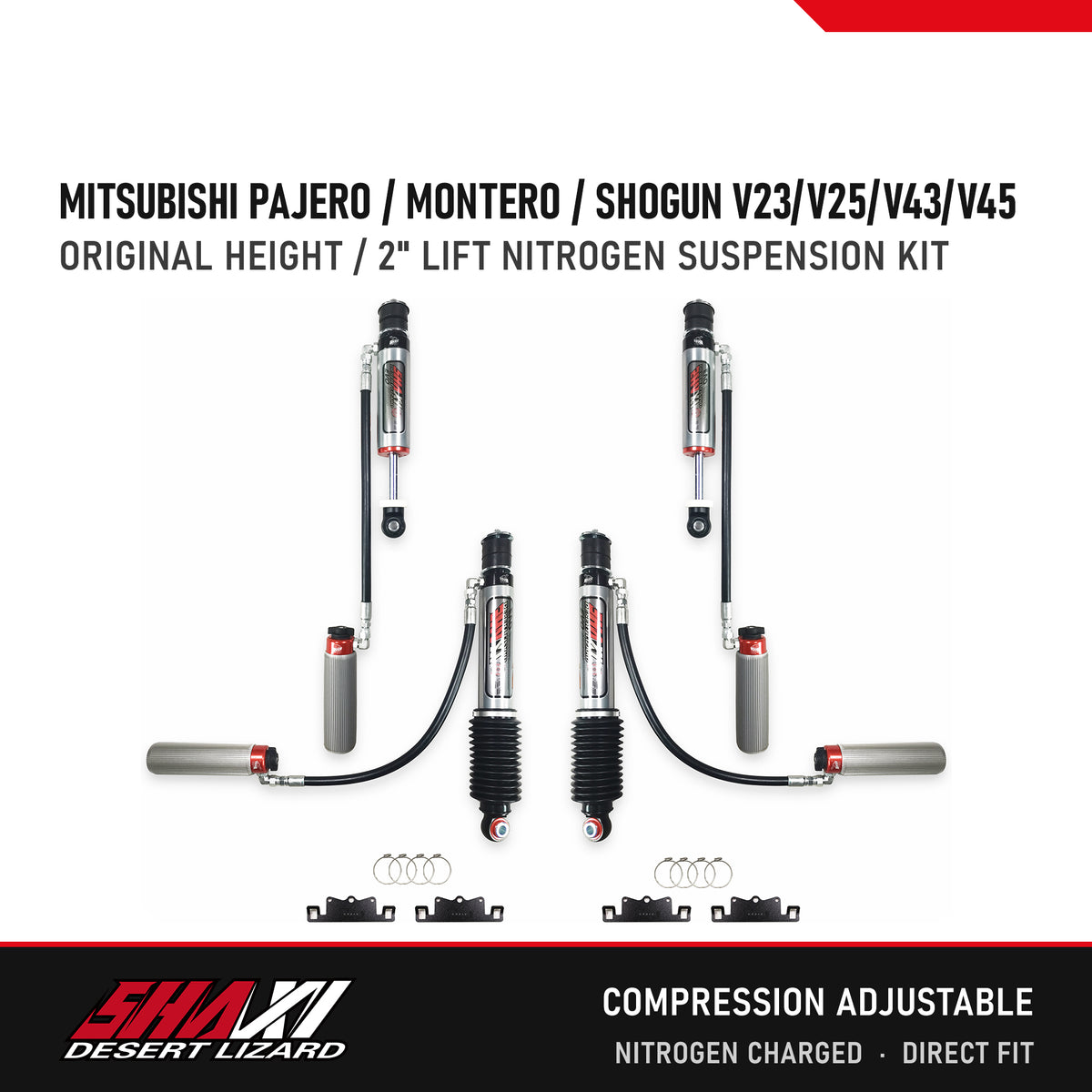 SHAXI nitrogen suspension kit for Mitsubishi Pajero / Montero / Shogun V23/V25/V43/V45 – main image