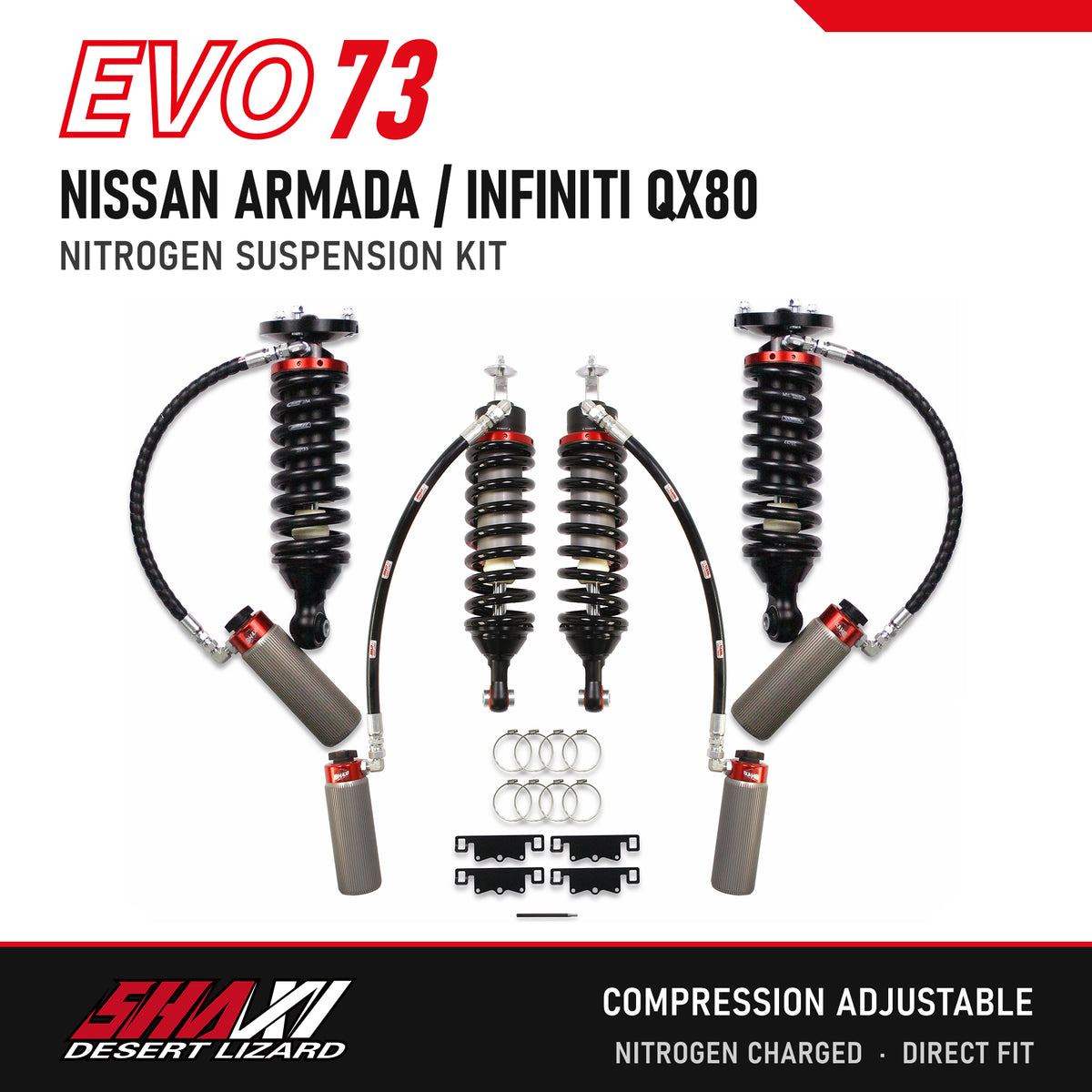 SHAXI EVO73 nitrogen suspension kit for Nissan Armada / Infiniti QX80 – main image