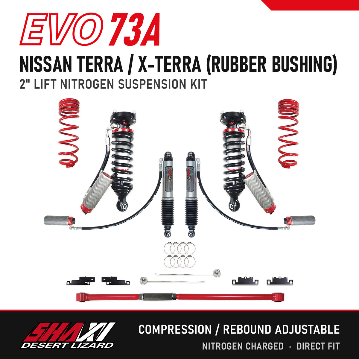 SHAXI EVO73A nitrogen suspension kit for Nissan Terra / X-Terra (Rubber Bushing) – main image