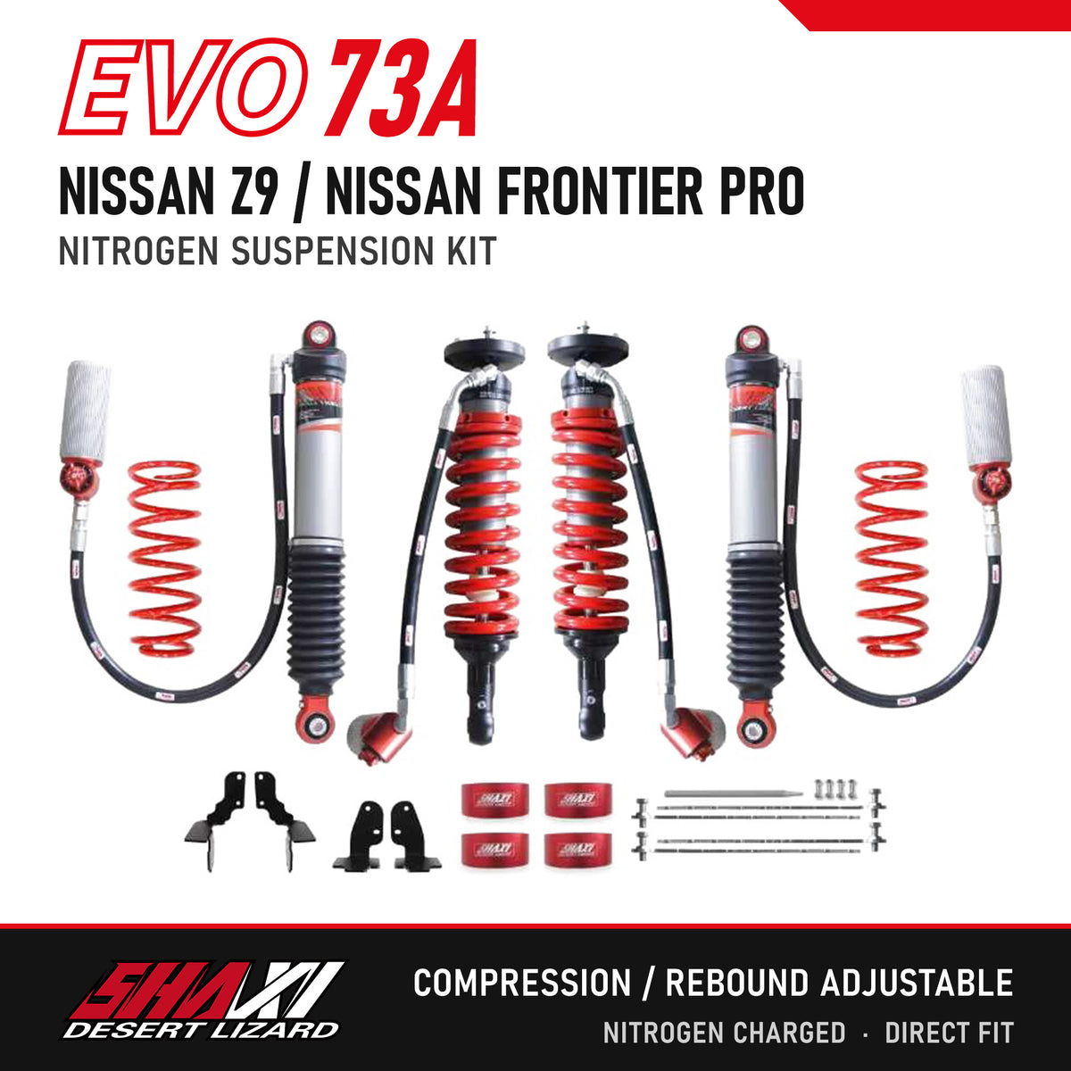 SHAXI EVO73A nitrogen suspension kit for Nissan Z9 / Nissan Frontier Pro – main image