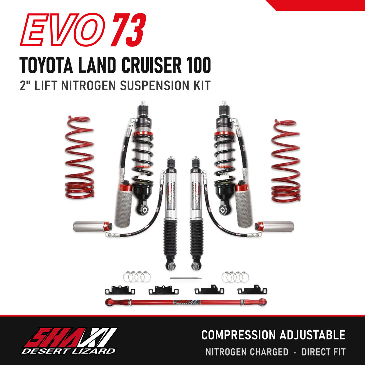 SHAXI EVO73 nitrogen suspension kit for Toyota Land Cruiser 100 – main image