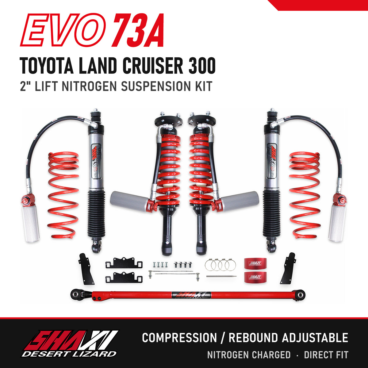 SHAXI EVO73A nitrogen suspension kit for Toyota Land Cruiser 300 – main image