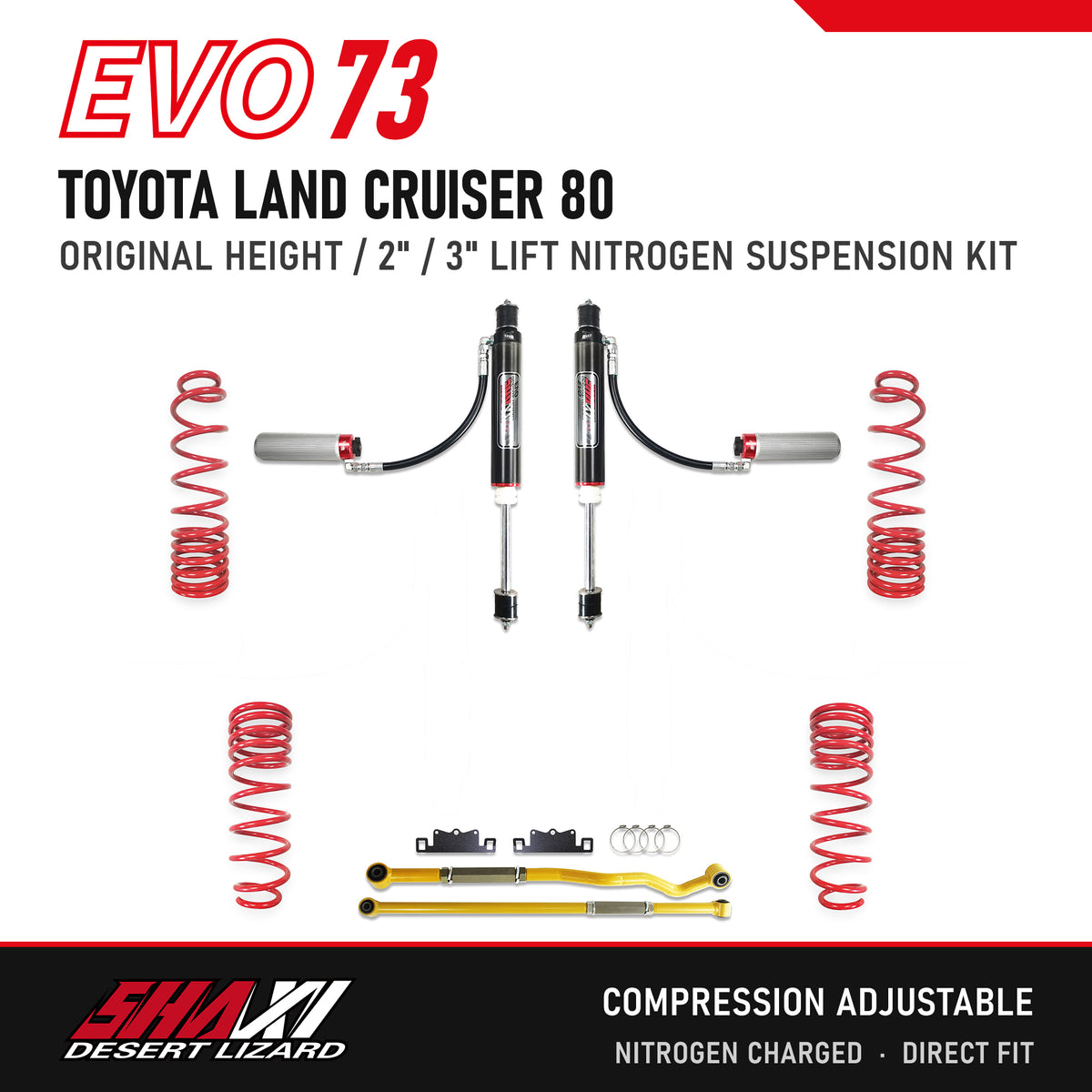 SHAXI EVO73 nitrogen suspension kit for Toyota Land Cruiser 80 – main image
