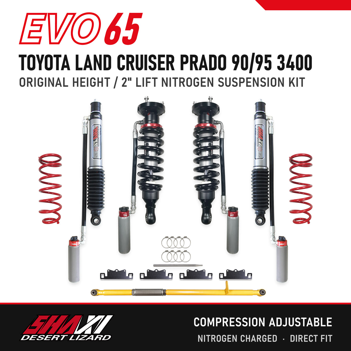 SHAXI EVO65 nitrogen suspension kit for Toyota Land Cruiser Prado 90/95 3400 – main image