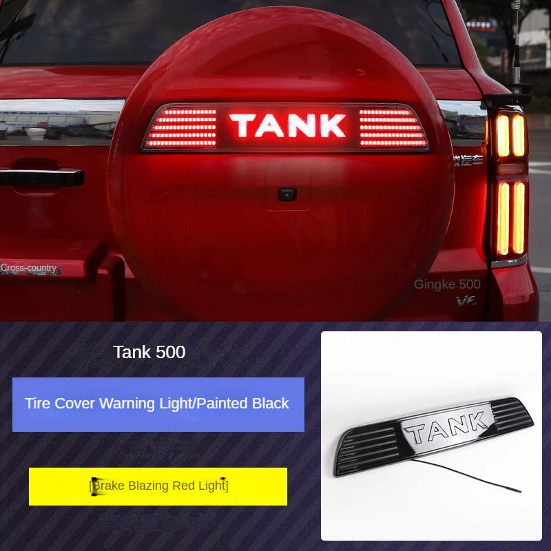 GWM Tank 500 Spare Tire Cover Flow Light Modified LOGO Letter Light Strip Brake