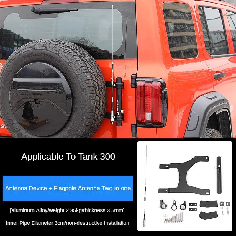 GWM Tank 300 Spare Tire Flagpole Rack