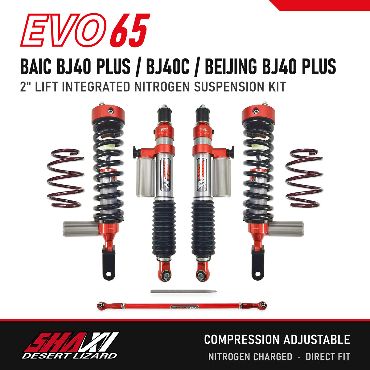 SHAXI EVO65 nitrogen suspension kit for BAIC BJ40 Plus / BJ40C / Beijing BJ40 Plus – main image