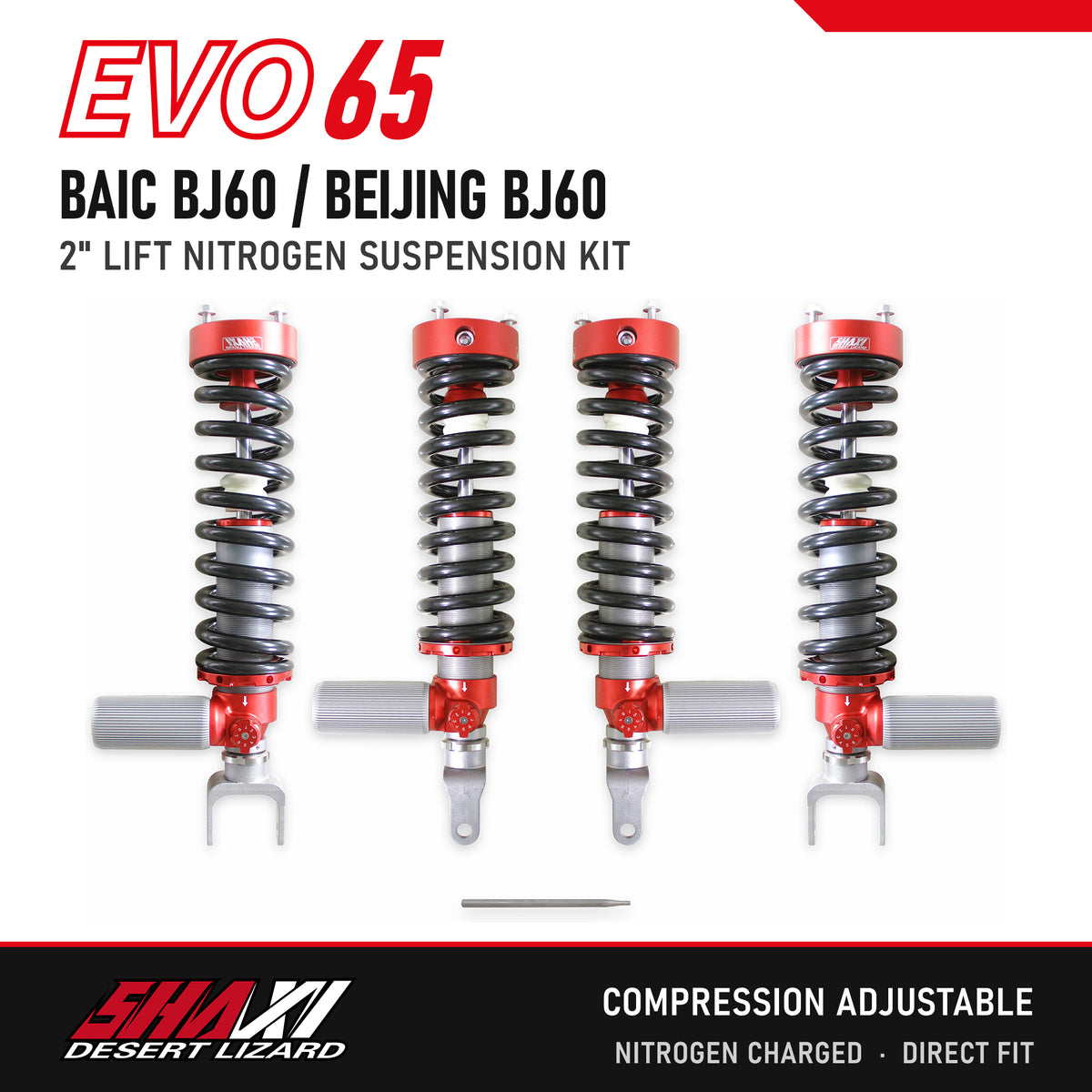 SHAXI EVO65 nitrogen suspension kit for BAIC BJ60 / Beijing BJ60 – main image