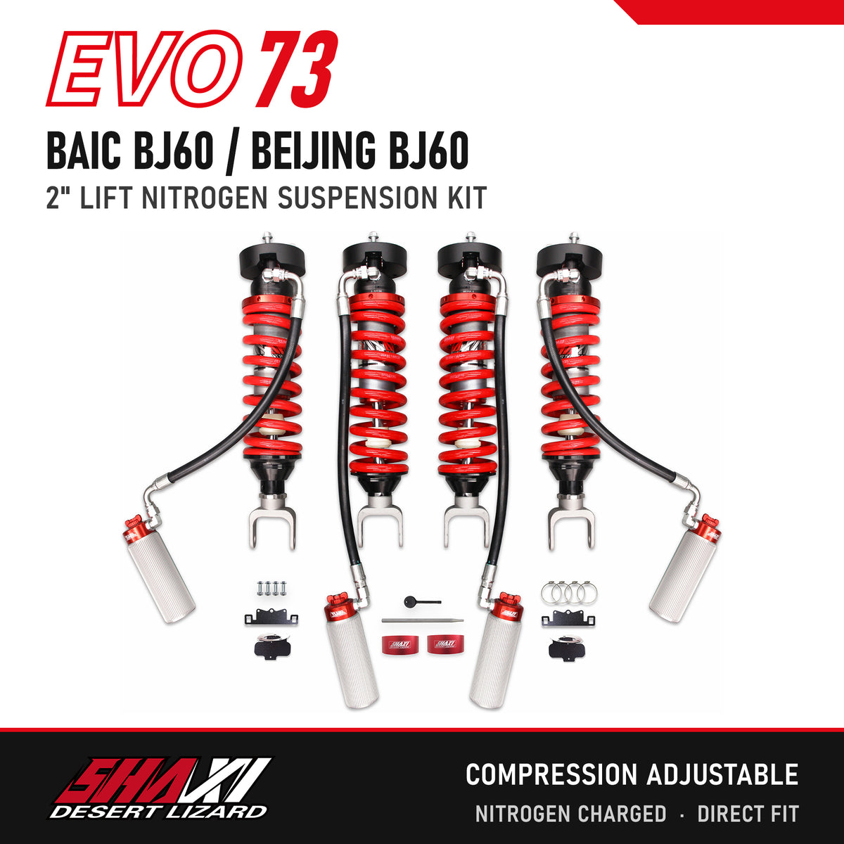 SHAXI EVO73 nitrogen suspension kit for BAIC BJ60 / Beijing BJ60 – main image