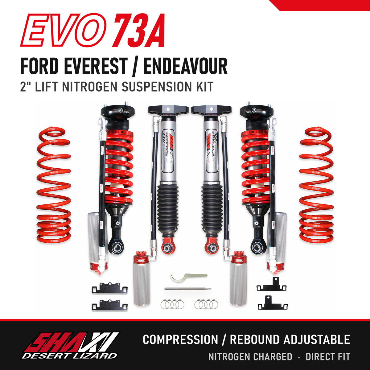 SHAXI EVO73A nitrogen suspension kit for Ford Everest / Endeavour – main image