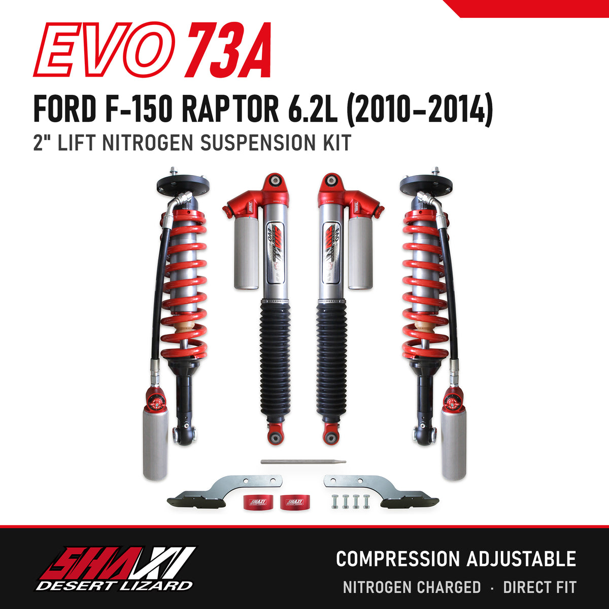 SHAXI EVO73A nitrogen suspension kit for Ford F-150 Raptor 6.2L (2010–2014) – main image