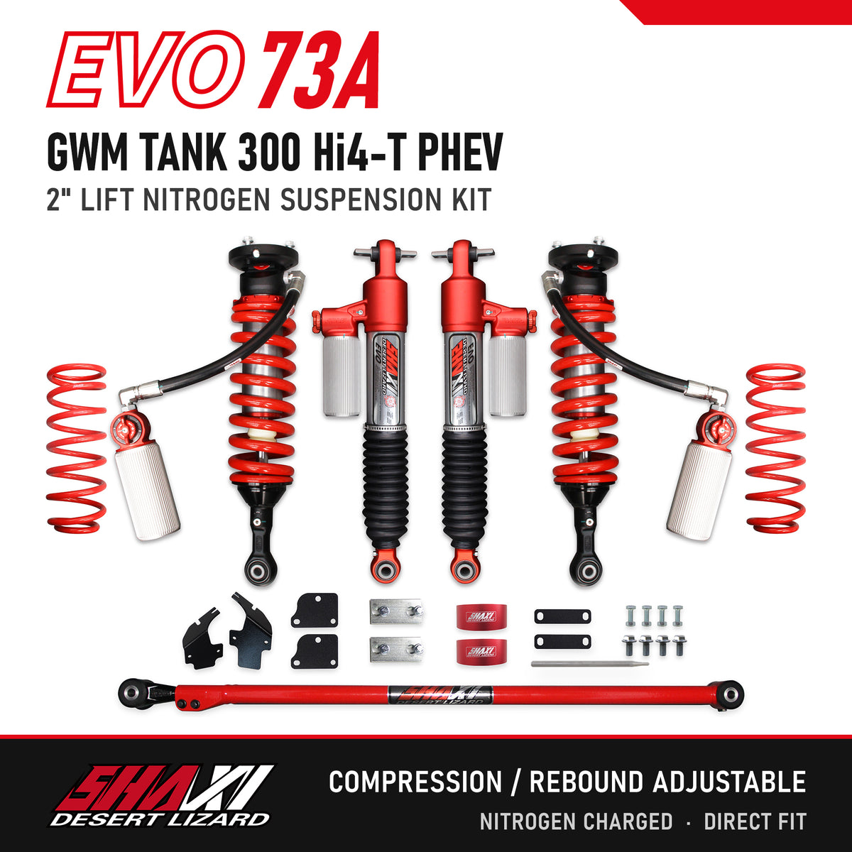 SHAXI EVO73A nitrogen suspension kit for GWM Tank 300 Hi4-T PHEV – main image