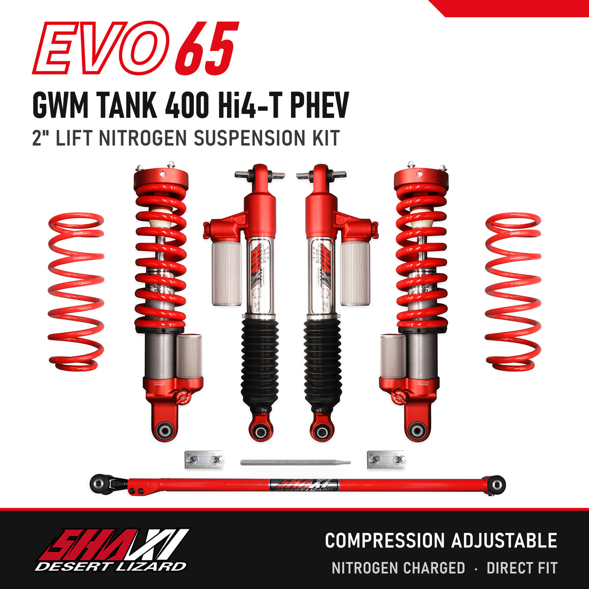 SHAXI EVO65 nitrogen suspension kit for GWM Tank 400 Hi4-T PHEV – main image