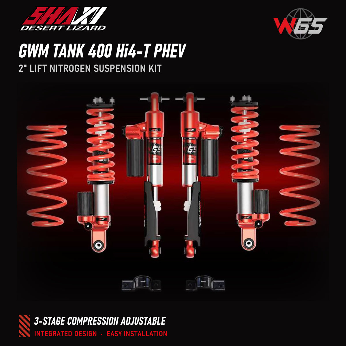 SHAXI W65 nitrogen suspension kit for GWM Tank 400 Hi4-T PHEV – main image