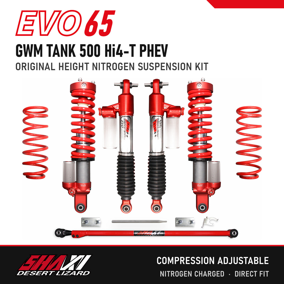 SHAXI EVO65 nitrogen suspension kit for GWM Tank 500 Hi4-T PHEV – main image