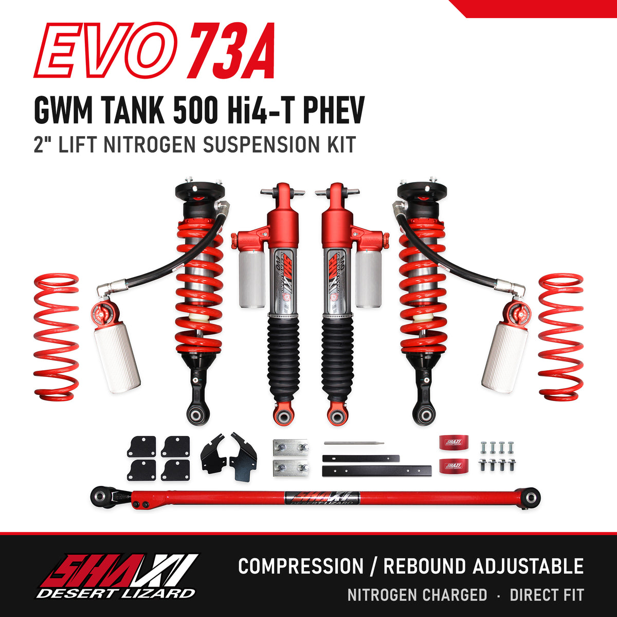 SHAXI EVO73A nitrogen suspension kit for GWM Tank 500 Hi4-T PHEV – main image