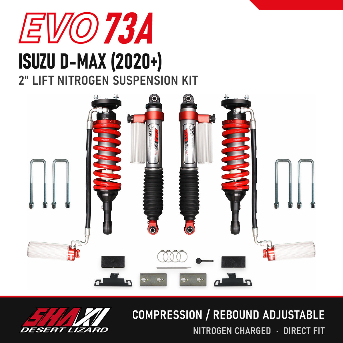 SHAXI EVO73A nitrogen suspension kit for Isuzu D-Max (2020+) – main image