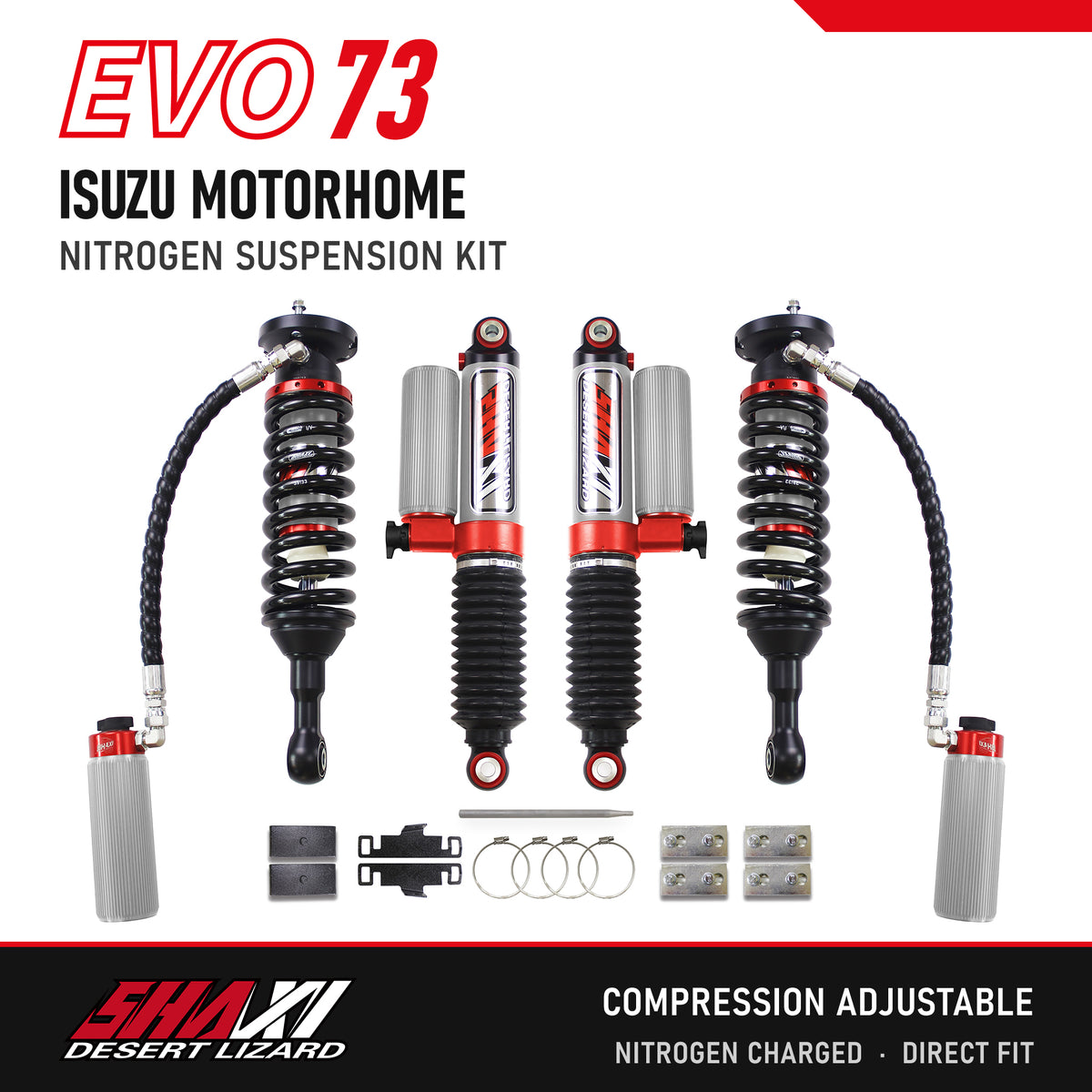 SHAXI EVO73 nitrogen suspension kit for Isuzu Motorhome – main image