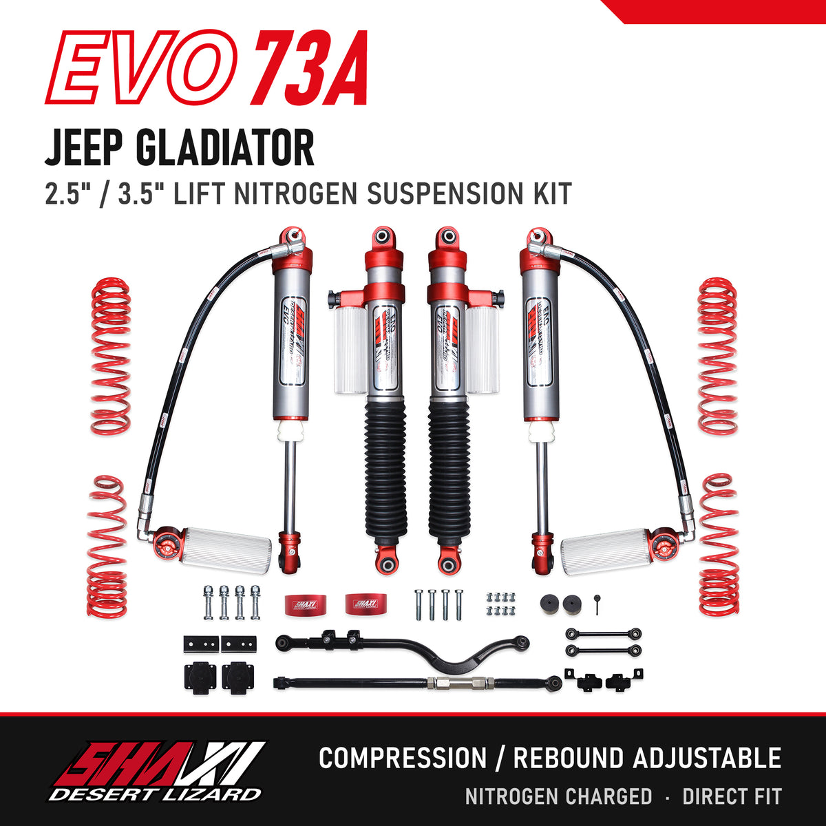 SHAXI EVO73A nitrogen suspension kit for Jeep Gladiator – main image