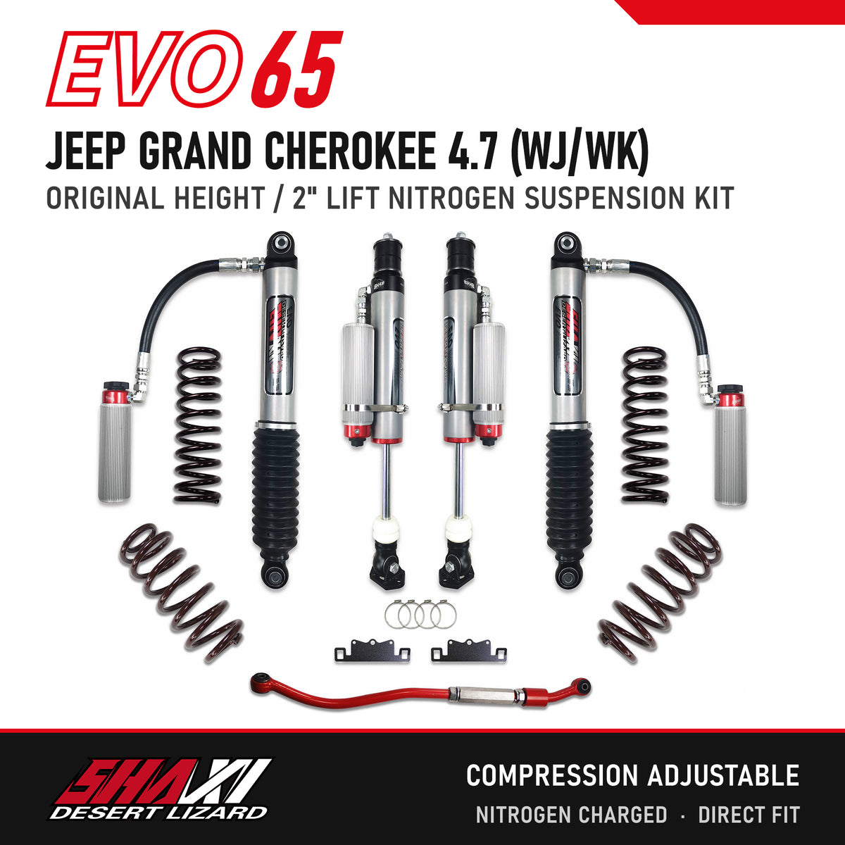 SHAXI EVO65 nitrogen suspension kit for Jeep Grand Cherokee 4.7 (WJ/WK) – main image