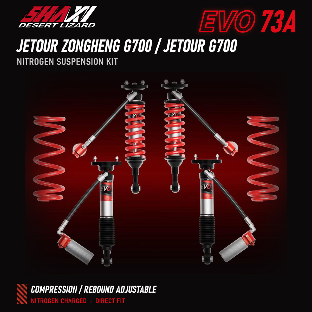 SHAXI EVO73A nitrogen suspension kit for Jetour Zongheng G700 / Jetour G700 – main image