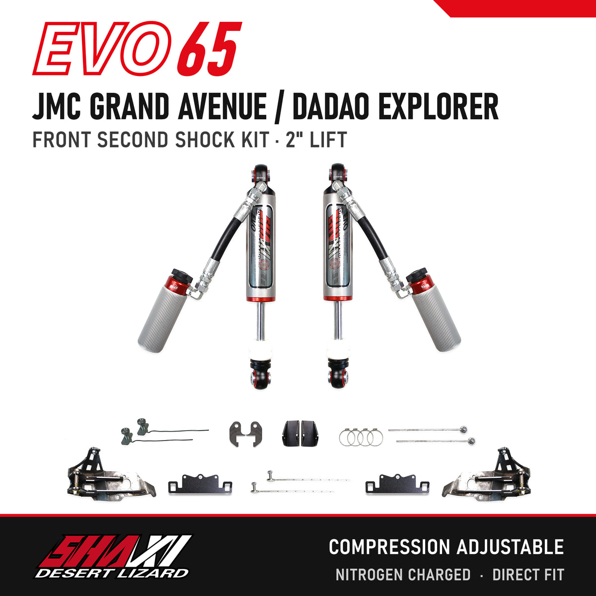 SHAXI EVO65 front second shocks for JMC Grand Avenue / Dadao Explorer – main image