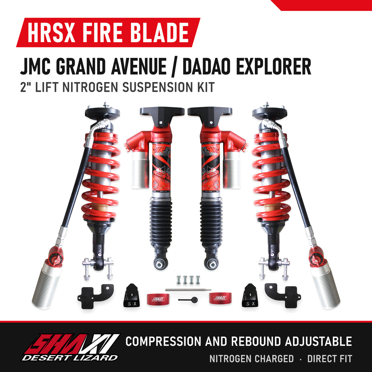 SHAXI HRSX Fire Blade nitrogen suspension kit for JMC Grand Avenue / Dadao Explorer – main image