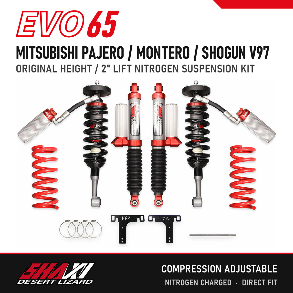 SHAXI EVO65 nitrogen suspension kit for Mitsubishi Pajero / Montero / Shogun V97 – main image
