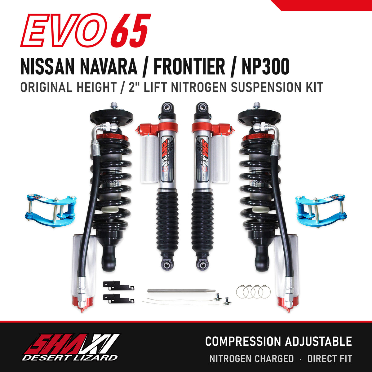 SHAXI EVO65 nitrogen suspension kit for Nissan Navara / Frontier / NP300 – main image