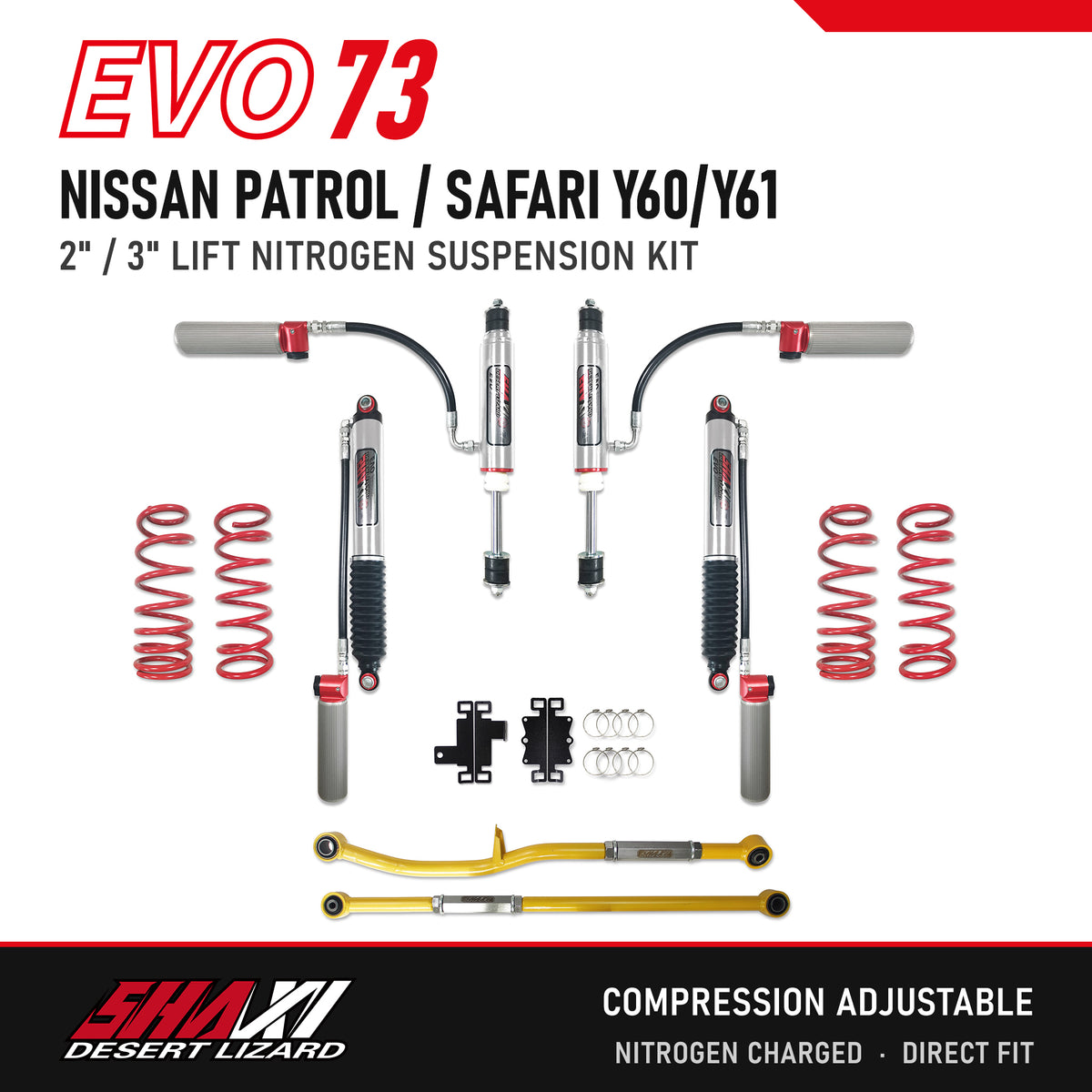 SHAXI EVO73 nitrogen suspension kit for Nissan Patrol / Safari Y60/Y61 – main image